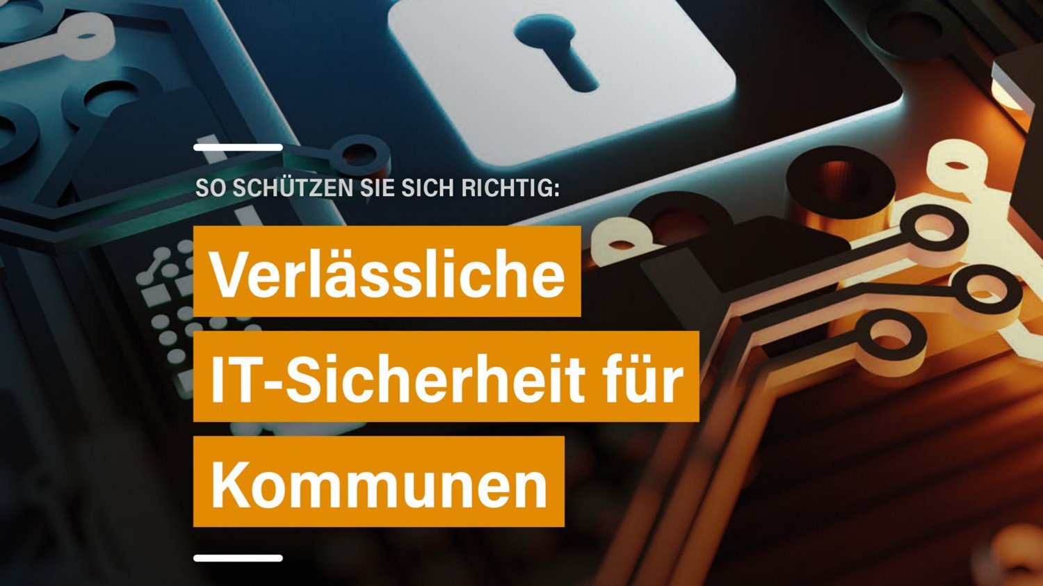 Deckblatt zur Broschüre "Verlässliche IT-Sicherheit für Kommunen"